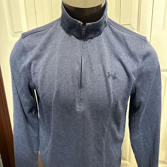 Under Armour Mens Large Blue Half ZIP Pullover - Picture 1 of 5